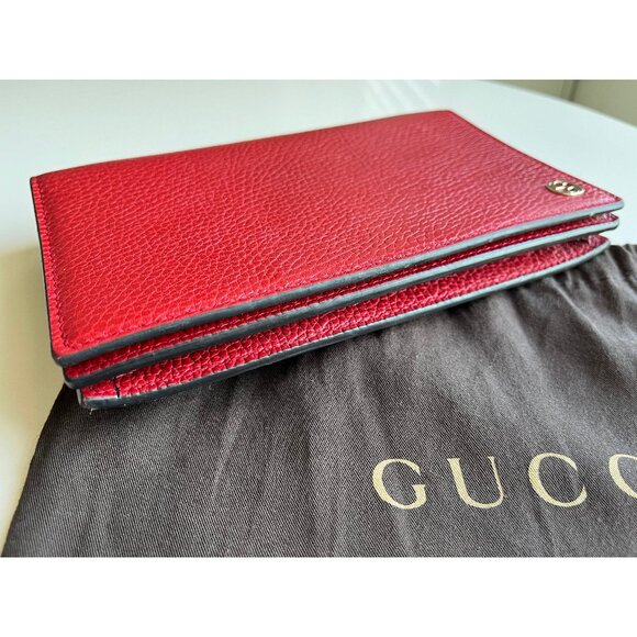 GUCCI LEATHER INTERLOCKING WALLET ON CHAIN (WOC) **Authentic** - Picture 10 of 11